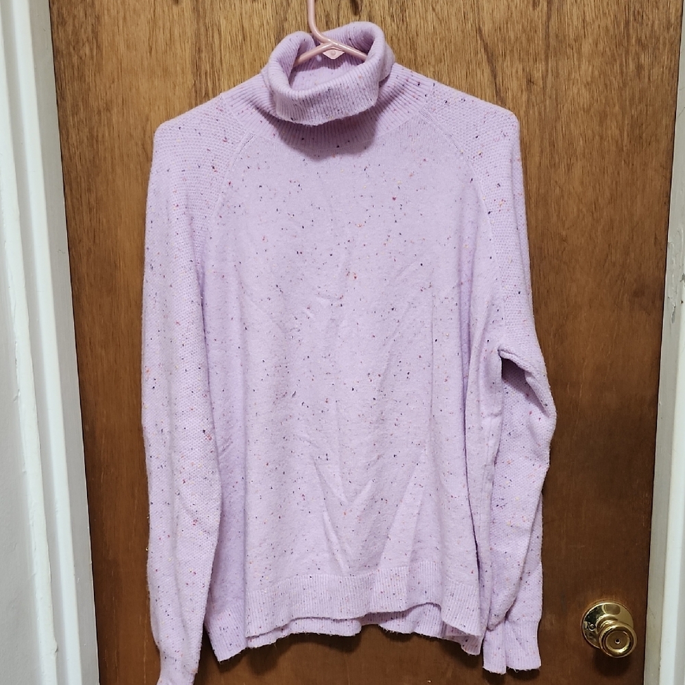 LOFT Light Purple Turtleneck Sweater